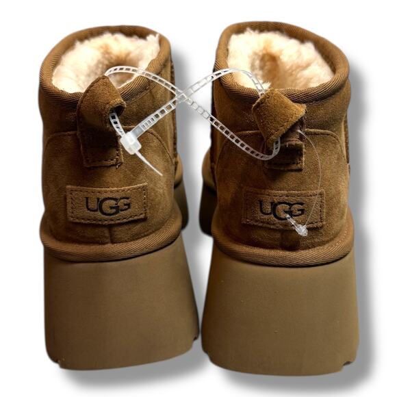 UGG® Classic Ultra Mini New Heights Boot - Women's Size 10 - Chestnut - Picture 4 of 4